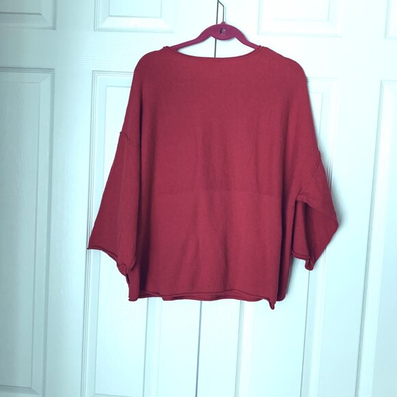 PURE J JILL Cotton and CASHMERE Nantucket Red  Sweater Size M - Picture 12 of 12